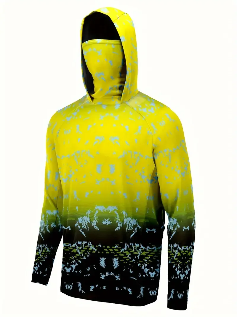 Fishing Mask Sun Protection - Chemise de pêche à capuche pour