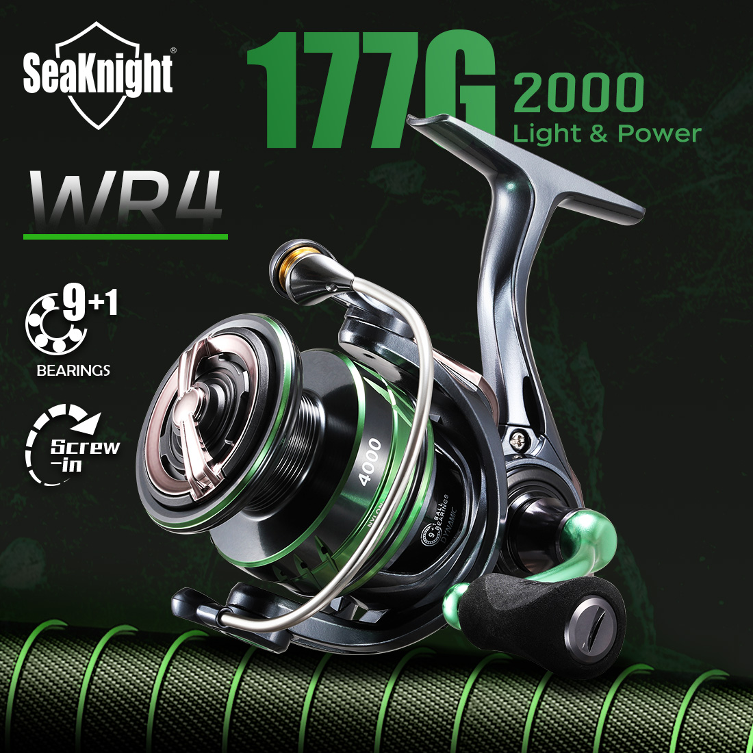 Kastking Reel Zephyr - Moulinets de pêche SeaKnight WR4 Series