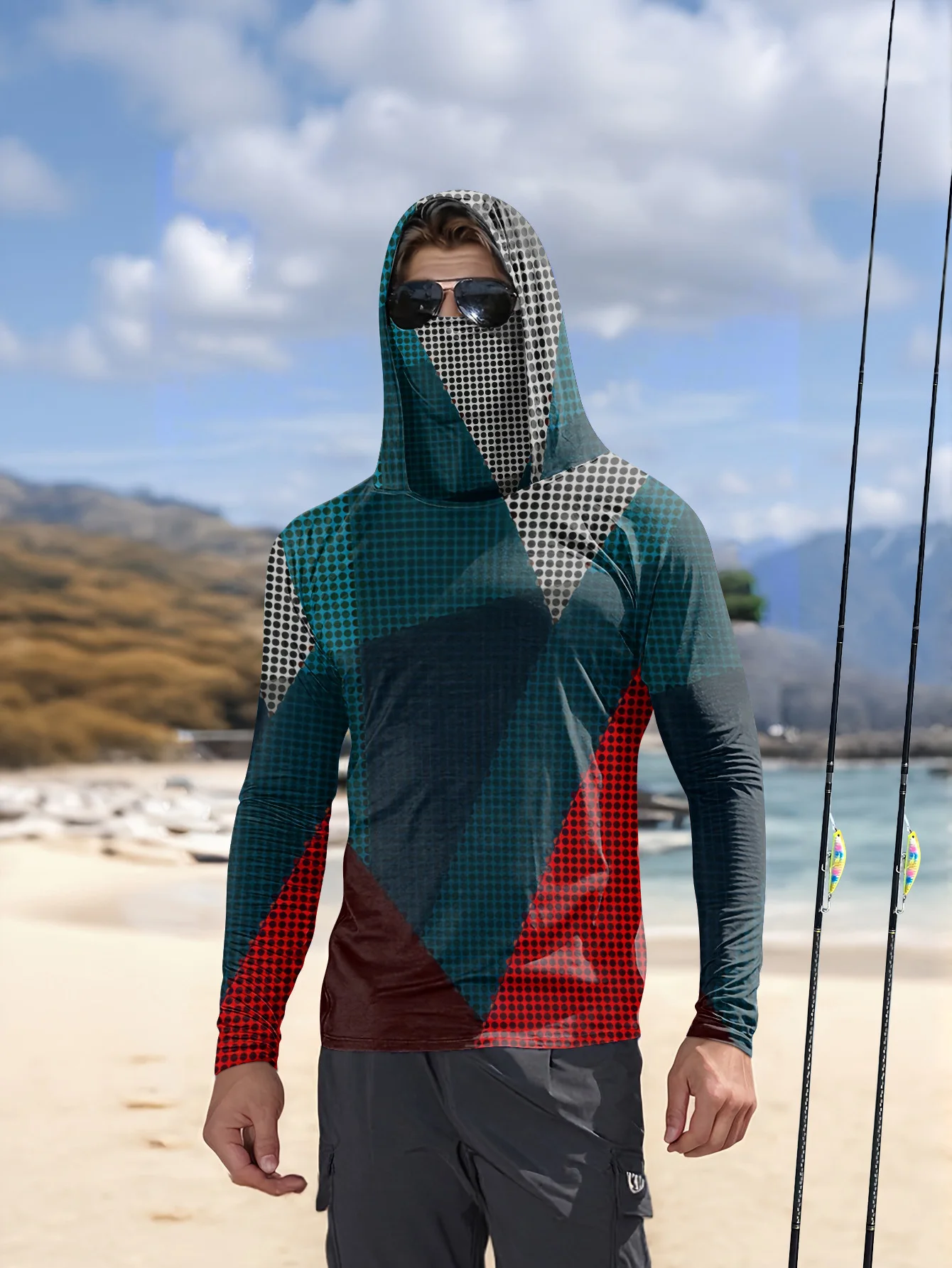 Fishing Shirt Uv Protection - Sweat à capuche de pêche pour