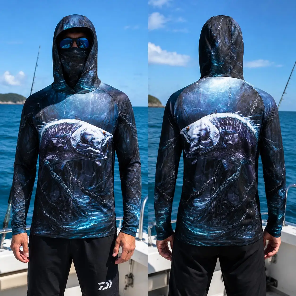 Chemise de pêche à capuche pou - Fishing Shirt Uv Protection avis et prix
