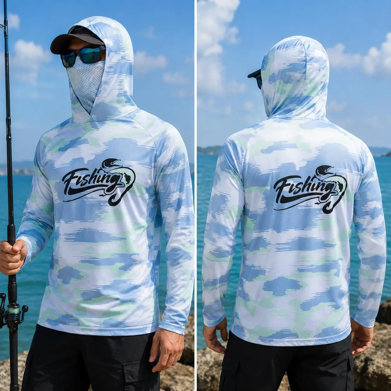 Chemise de pêche à capuche pou - Fishing Shirt Uv Protection avis et prix