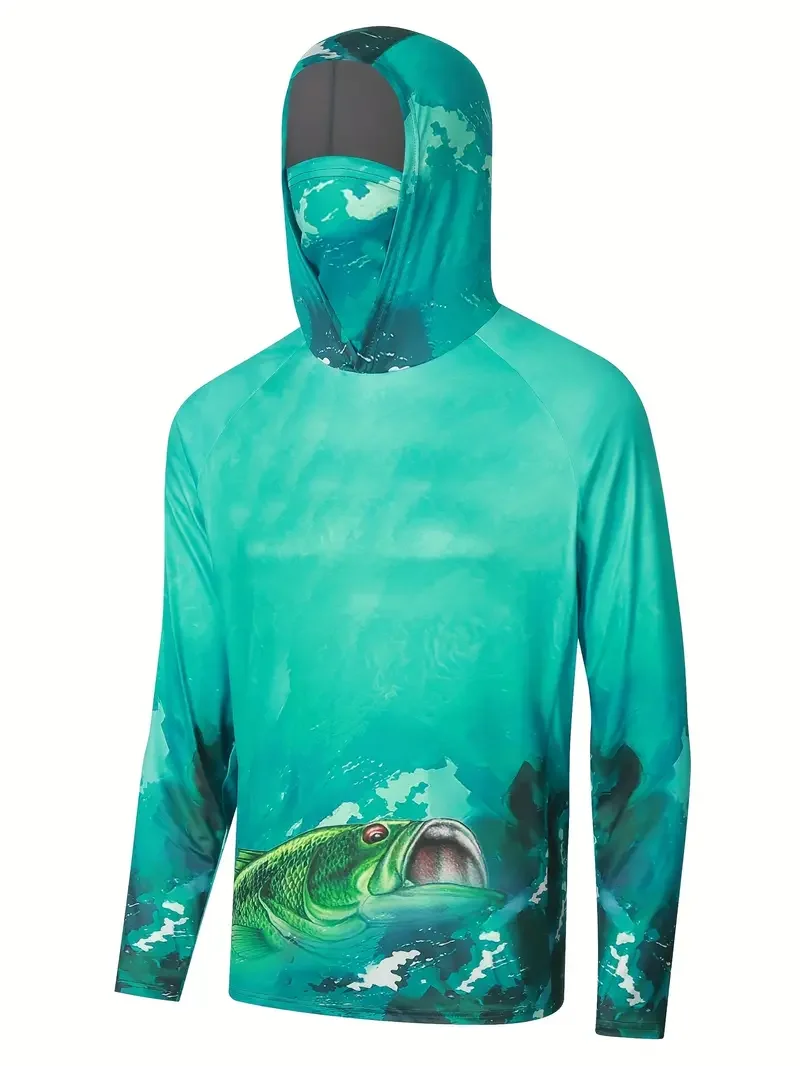 Chemise de pêche à capuche pou - Fishing Mask Sun Protection avis et prix